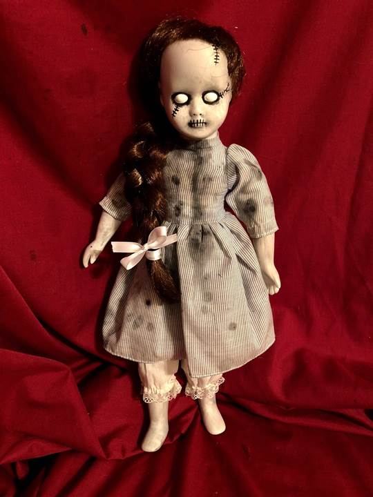 OOAK Dorothy of Oz Frankenstein Zombie Girl Gothic Creepy Horror Doll Art by Christie Creepydolls - Click Image to Close