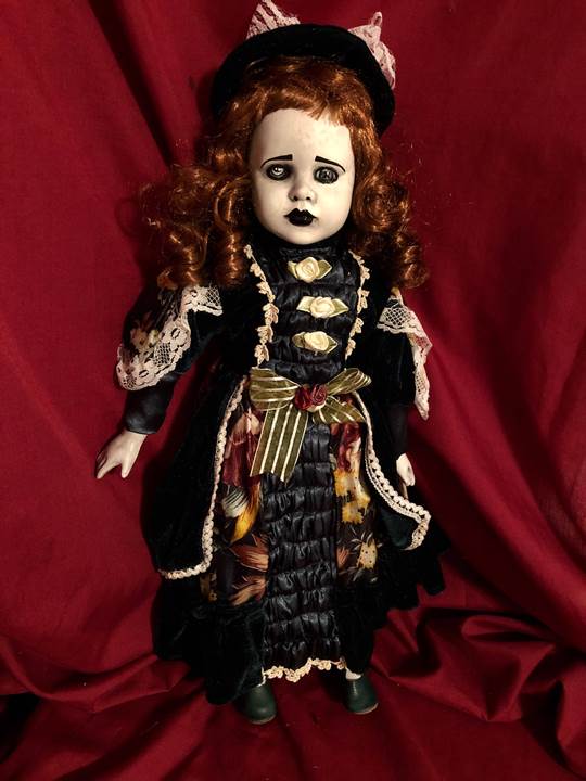 OOAK Crazy Eye Girl Gothic Creepy Horror Doll Art by Christie Creepydolls