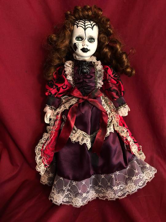 OOAK Spiderweb Girl Creepy Horror Doll Art by Christie Creepydolls