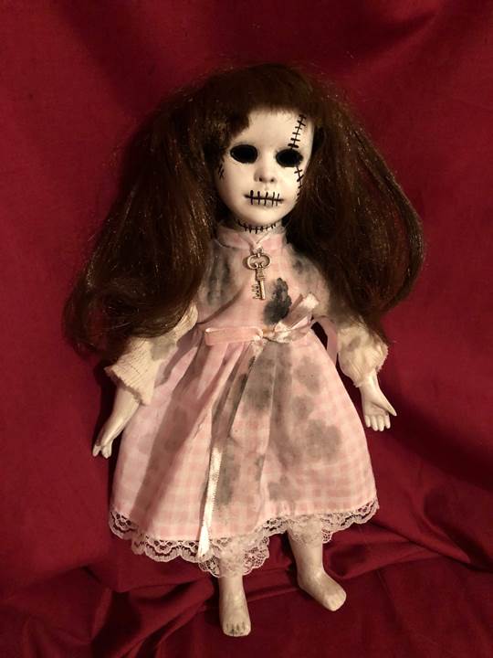 OOAK Small Key Girl Creepy Horror Doll Art by Christie Creepydolls