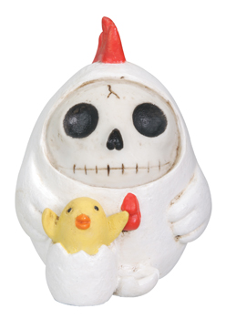 Nugget Chicken Furry Bones Skellies Figurine