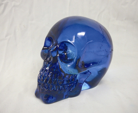 Spooky Blue Translucent Skull
