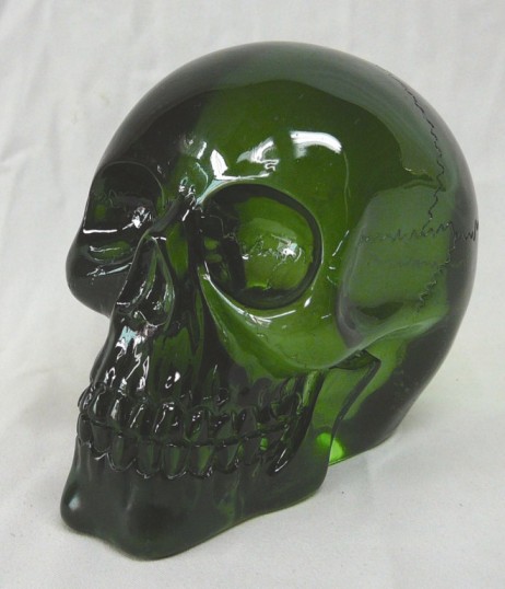 Spooky Green Translucent Skull
