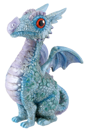 Blue Baby Dragon Figurine - Click Image to Close