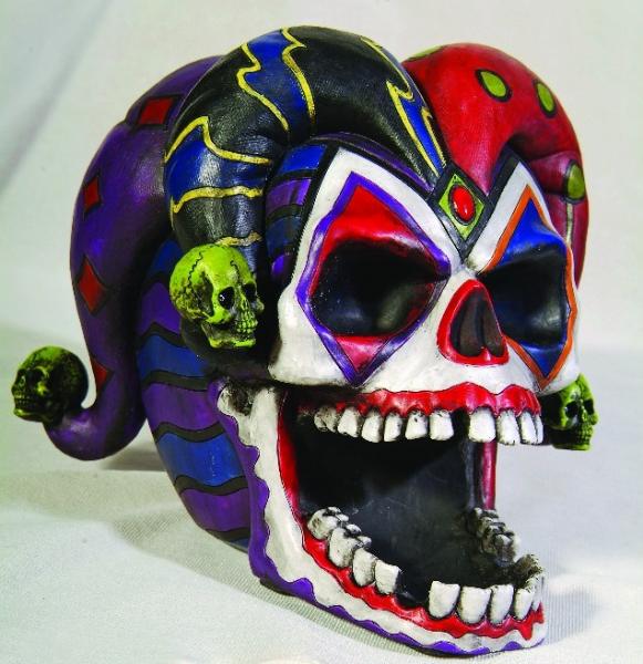 Large Evil Jester Skull Ashtray