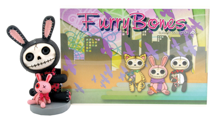 Black Bun Bun Furry Bones Skellies Picture Frame