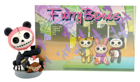 Pink Pandi Panda Furry Bones Skellies Picture Frame