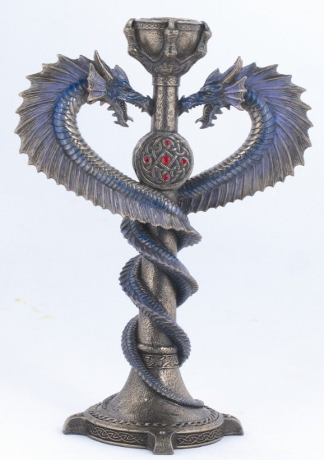 Dual Dragon Candle Holder