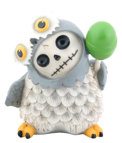 Snowy Owl Furry Bones Skellies Figurine