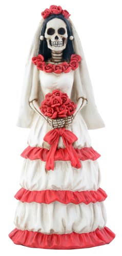 Day of Dead Bride Red and Black Skeleton - Click Image to Close