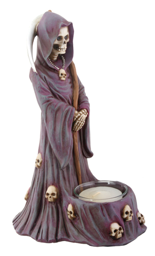 Grim Reaper Votive Candle Holder - Click Image to Close