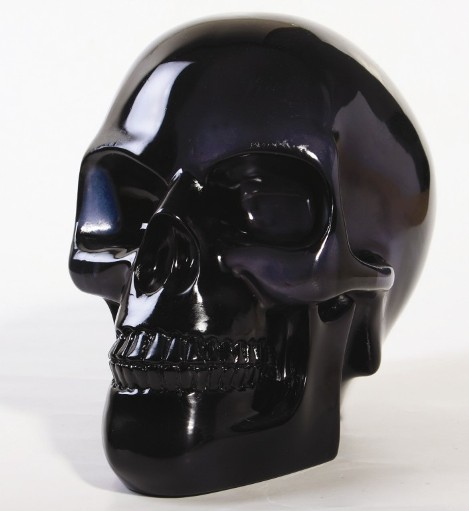 Large Black Crystal Skull