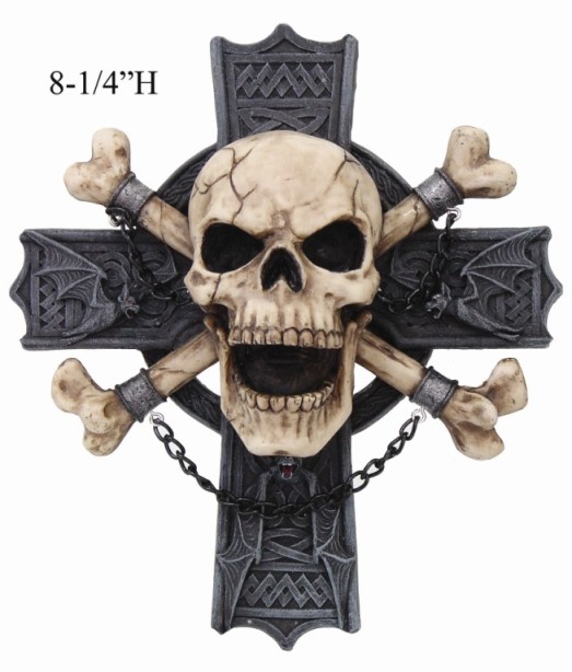Skull and Cross Bones HellRider Wall Plaque Skull and Cross Bones HellRider Wall Plaque