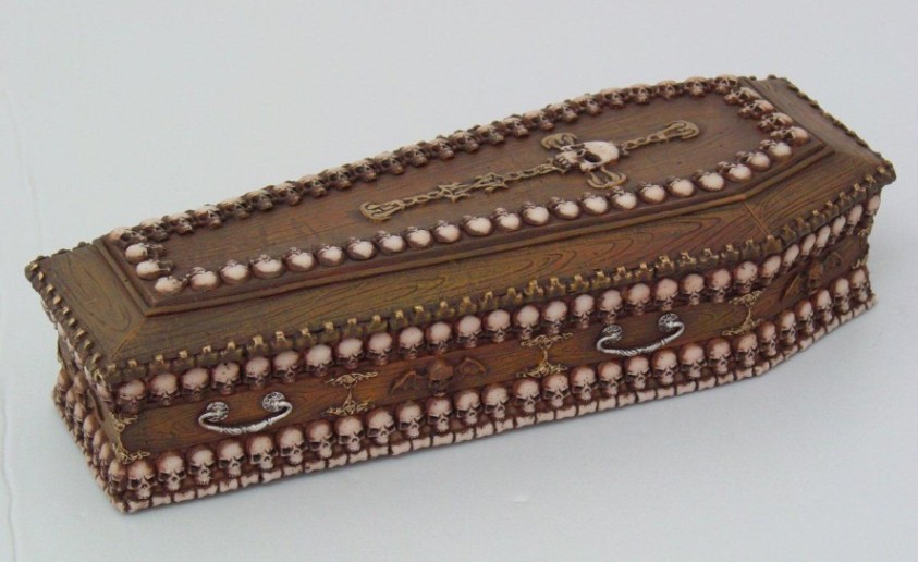 Vampire's Skull Coffin Box