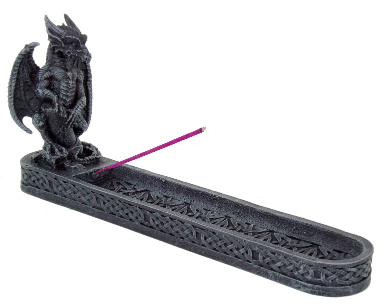 Dragon Perched with Sword Incense Burner - Click Image to Close