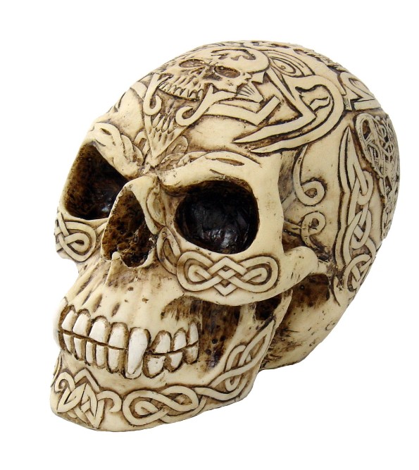 Celtic Skull with Vampire Teeth - Click Image to Close