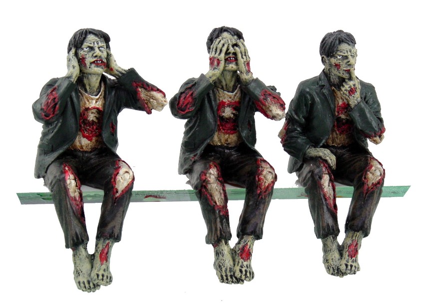 Hear No, Speak No, See No Evil Zombies Set - Click Image to Close