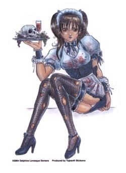 Gothic Waitress sticker