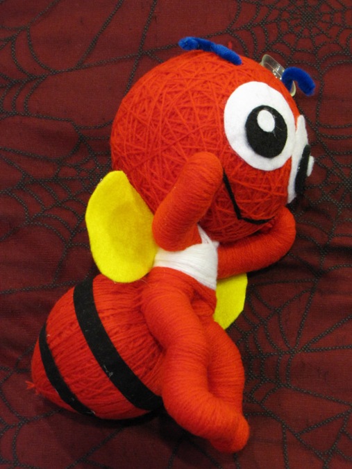 Red & Yellow Bee Large Voodoo Doll - Click Image to Close