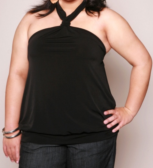 Black Knot Front Halter Top