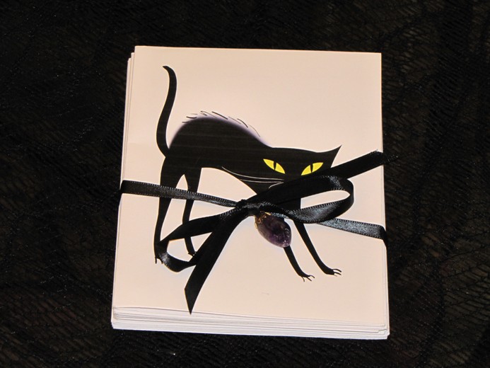 Spooky Cat Gothic Note Cards