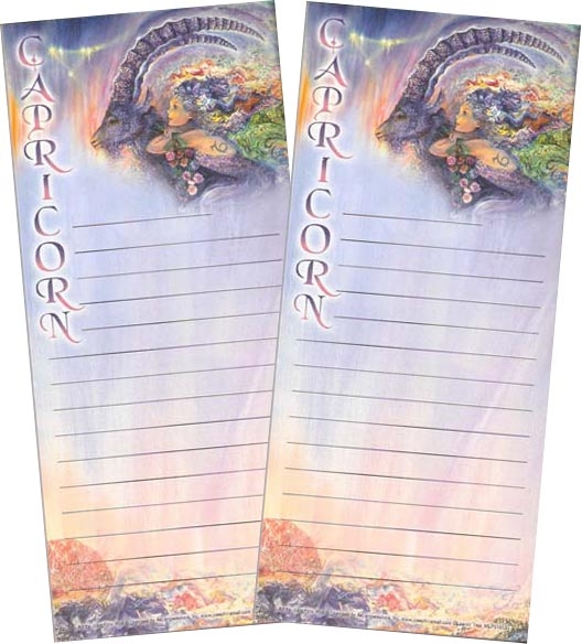 "Capricorn" Magnetic Zodiac List Pad by Josephine Wall - Click Image to Close