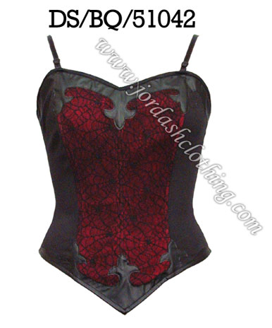Dark Star Gothic Spider Web PVC Lace Bodice