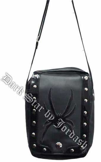 Dark Star PVC Black Spider Gothic Shoulder Bag - Click Image to Close