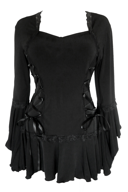 Plus Size Black Gothic Bolero Lacing Corset Top