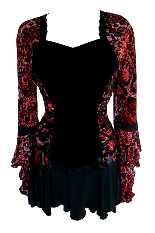 Plus Size Savage Red Bolero Lacing Corset Top