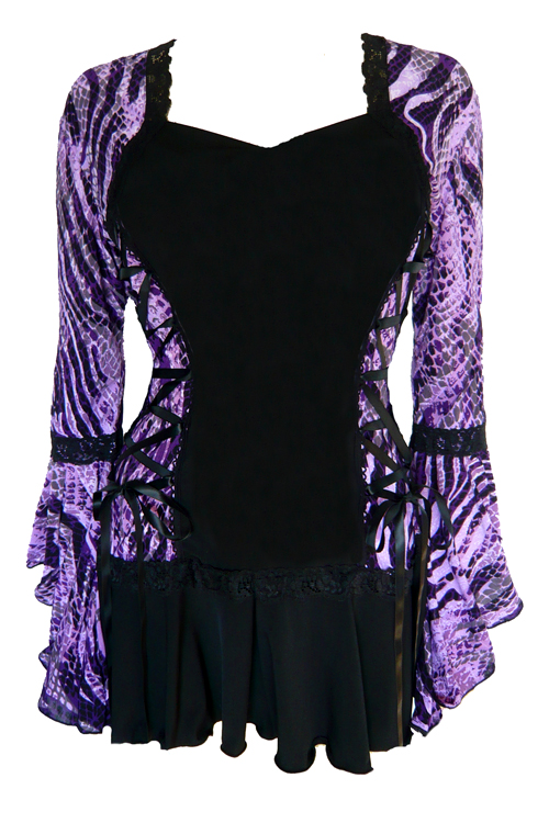 Plus Size Wild Purple Bolero Lacing Corset Top