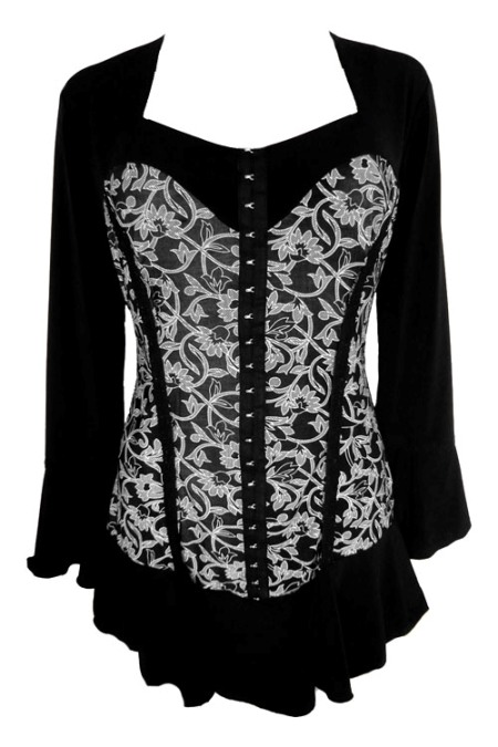 Plus Size Corsetta Top in French Lace
