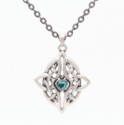 Celtic with Green Gem Necklace - Click Image to Close