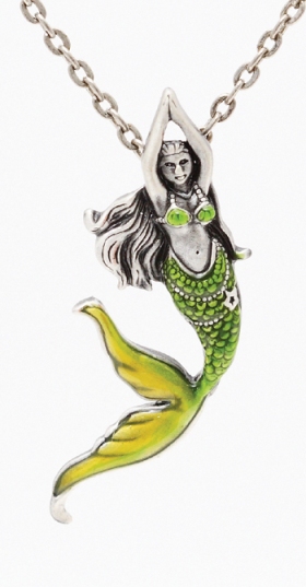 Mermaid Green and Yellow Necklace