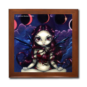 Invoking The Eclipse Fairy Ceramic Tile Box