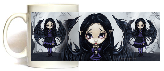 Purple Paper Hearts Mug by Jasmine Becket Griffith
