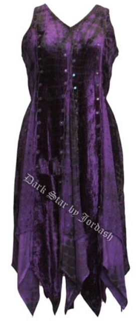 Dark Star Purple and Black Renaissance Dress - Click Image to Close