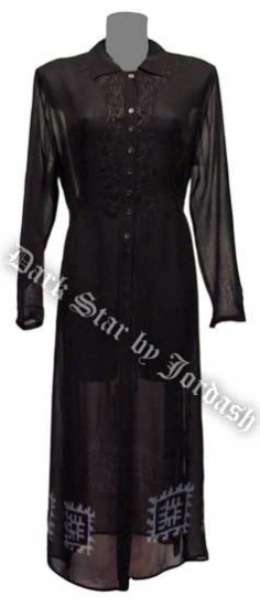 Dark Star Black Georgette Cover Up