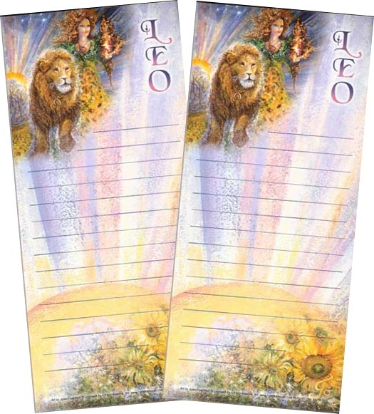 "Leo" Magnetic Zodiac List Pad by Josephine Wall