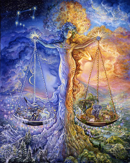 Libra Zodiac Magnet by Josephine Wall - Click Image to Close