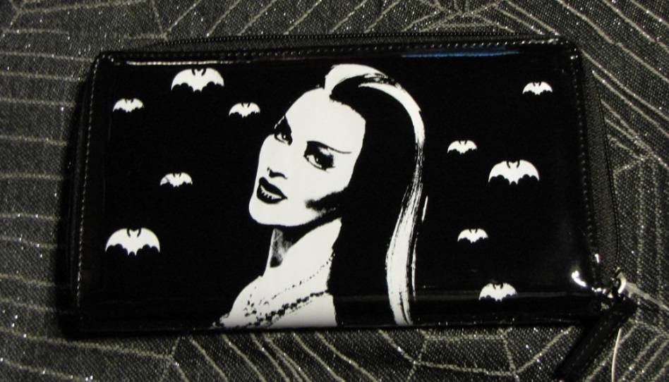 Universal Monsters Lilly Munster Black Shiny PVC Wallet