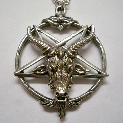 Goat Head Inverted Pentacle Necklace