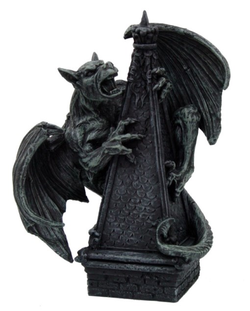 Gargoyle Perched on a Spire Statue