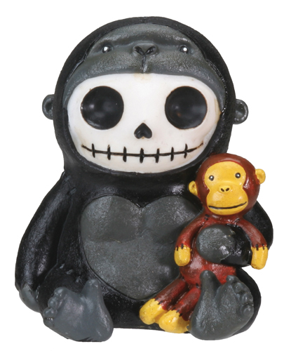 Kongo Gorilla Furry Bones Skellies Figurine