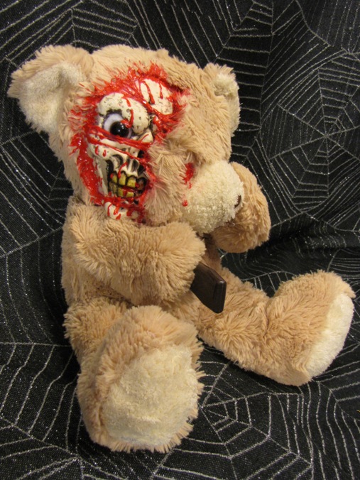 Skeleton Bear Ripping Face off with Knife Scare Bear Skeleton Bear Ripping Face off with Knife Scare Bear