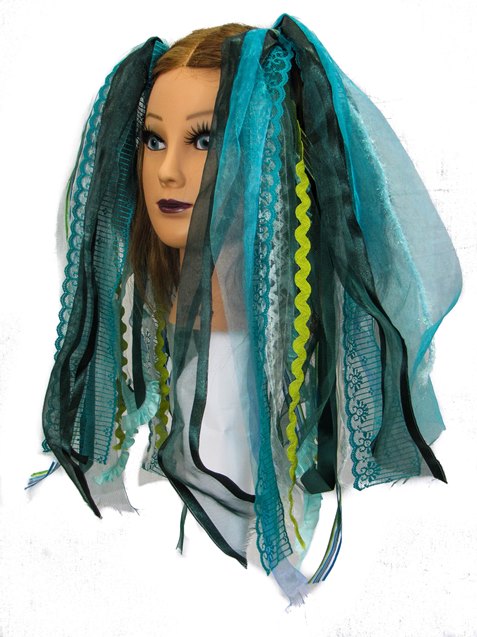 SeaBreeze Gothic Ribbon Hair Falls by Dreadful Falls - Click Image to Close