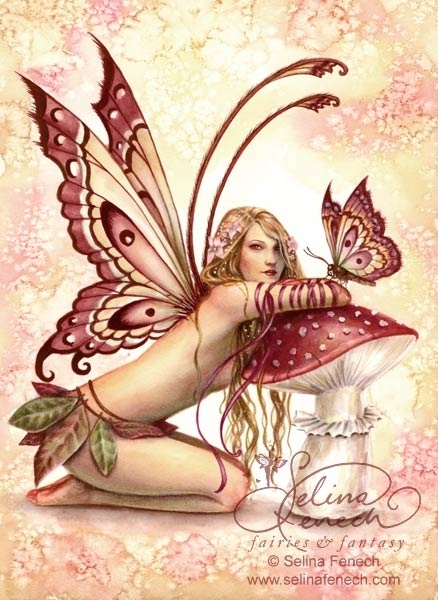 Small Things Fairy Ceramic Art Wall Tile