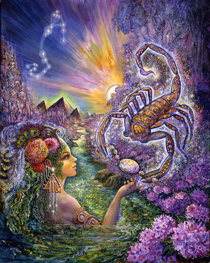 Scorpio Zodiac Collector's Card by Josephine Wall