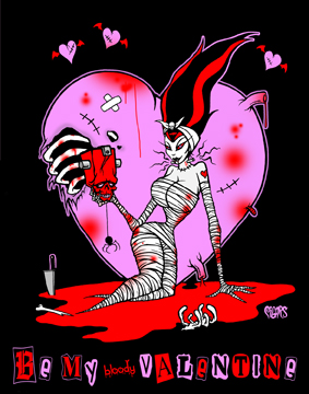 Be My Bloody Valentine Toxic Toons Spooky Greeting Card