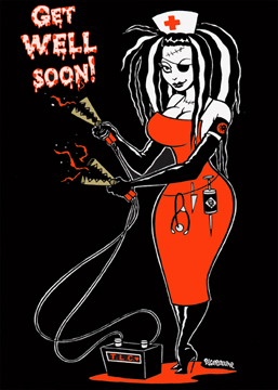 Get Well Soon Toxic Toons Spooky Greeting Card